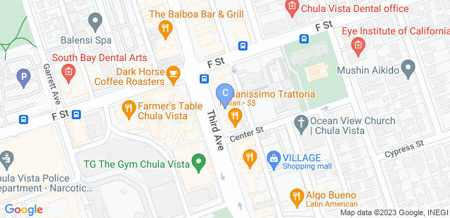 Map to Chula Vista Jiu Jitsu Club